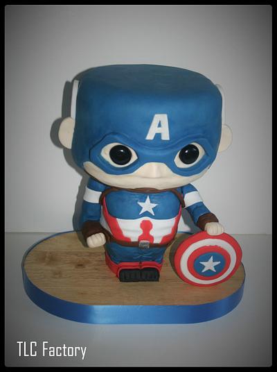 Captain America Bobblehead - Cake by Katrina Denness