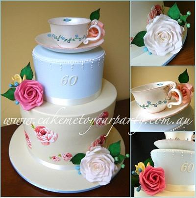 Teacup Cake - Cake by Leah Jeffery- Cake Me To Your Party