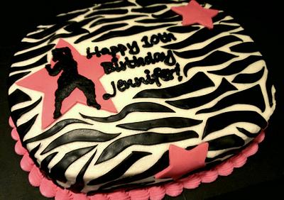Hip Hop Zebra Print Cake - Cake by Kristi