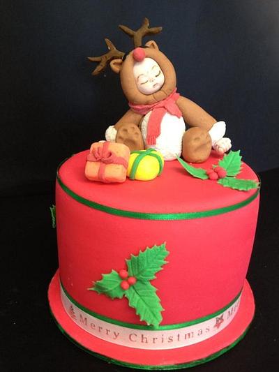 Christmas Baby Reindeer - Cake by Unusual cakes for you 