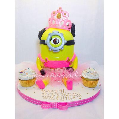 Girl Minion Cake - Cake by Cake'D By Niqua
