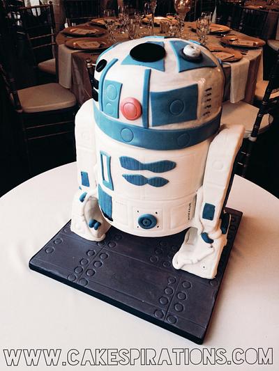R2D2 grooms cake - Cake by Chef Jen
