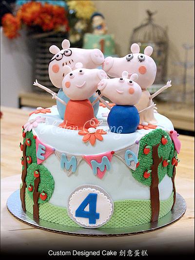 Peppa Pig Cake and Cookies - Cake by Helen Chang