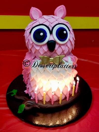 Owl Cake 3D Cake  - Cake by Swati karthik