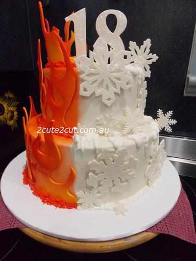 Fire and Ice - Cake by Kerry Lacey