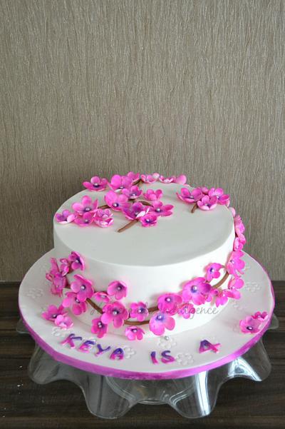 Pink flowers - Cake by Renuka Kulkarni