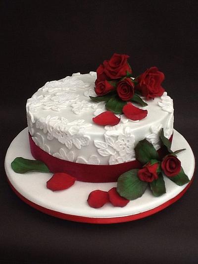 Romantic lace - Cake by lorraine mcgarry