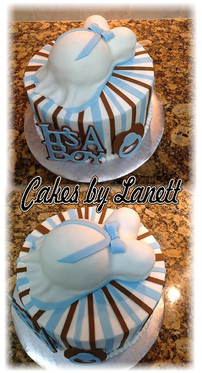 It's A Boy Mini Baby Bump Cake - Cake by Lanett