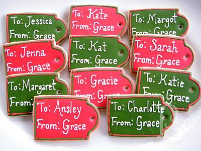 Gift Tag Cookies - Cake by Alicia