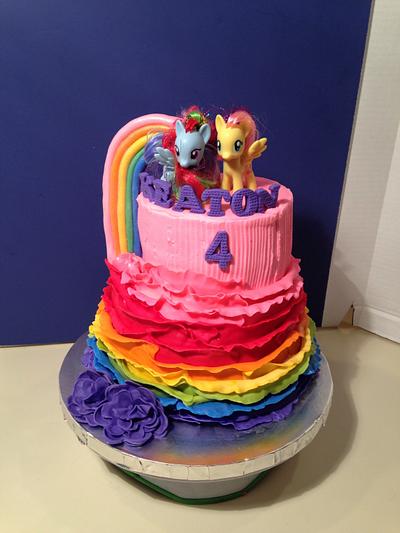 My little pony rainbow ruffles - Cake by Sheri Hicks