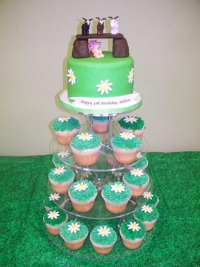 3 Billy Goats Cupcake Tower - Cake by Kimberly Cerimele