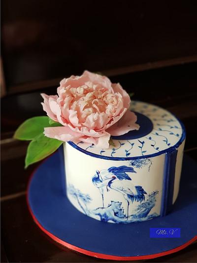 Blue and white Porcelain Cake  - Cake by Ms. V