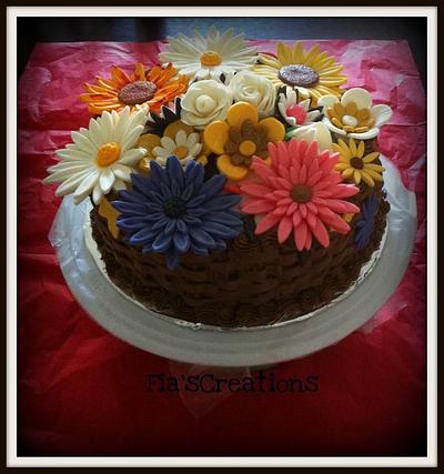 Basketweave Cake - Cake by FiasCreations