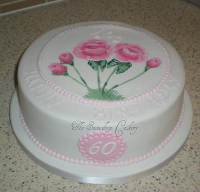 First hand painted cake - Cake by The Snowdrop Cakery