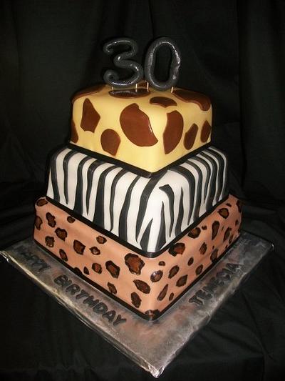 Animal Print 30th Birthday - Cake by caymancake
