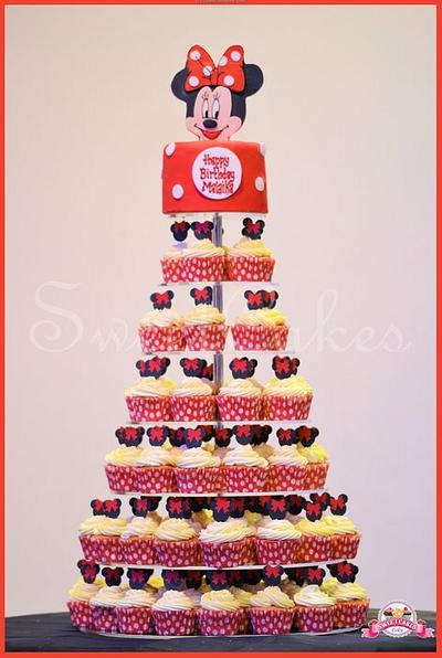 Minnie Mouse Cupcake Tower - Cake by Farida Hagi
