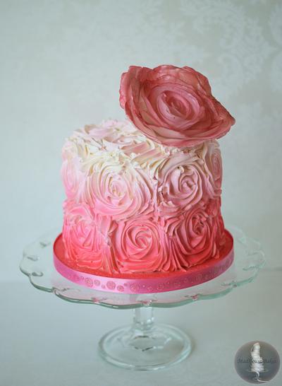 Rose Smash Cake - Cake by Tonya Alvey - MadHouse Bakes