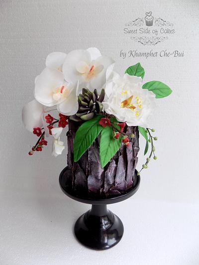Rustic Birthday Cake - Cake by Sweet Side of Cakes by Khamphet 