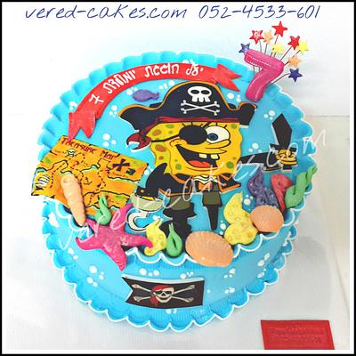 Spongebob the pirate ! - Cake by veredcakes
