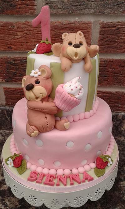 Cupcake bears cake - Cake by Karen's Kakery