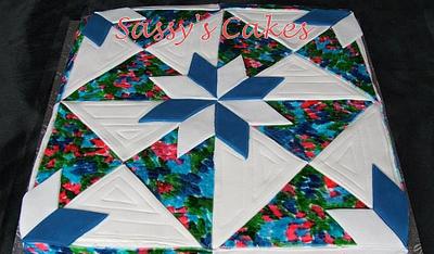 Hand painted Quilt - Cake by Sassy's Cakes