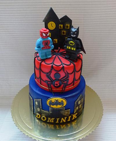 Batman and Spiderman lego cake - Cake by Daphne