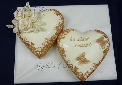 Gold wedding cake - Cake by Renata 