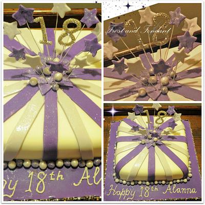 Purple and silver 18th Birthday - Cake by Sharon Frost 