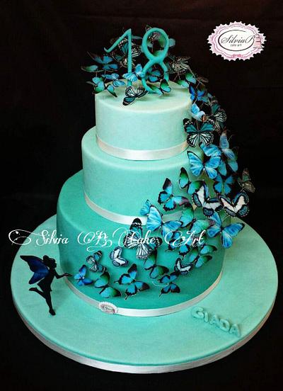 Tiffany butterflies  - Cake by silvia B.cake art