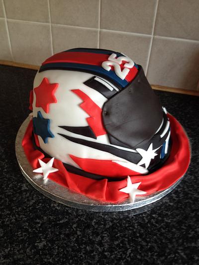 motor cycle helmet cake - Cake by Mandy