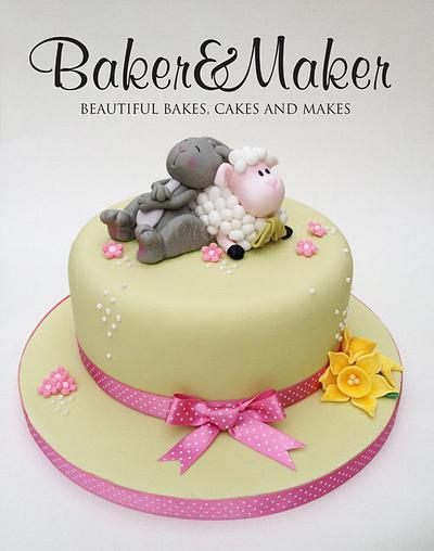 Easter Springtime Lamb and bunny cake - Cake by Tammy Barrett