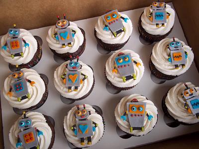 assorted robots cupcakes - Cake by Corrie