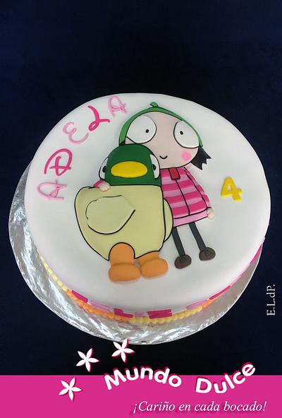 Sara and duck Cake - Cake by Elizabeth Lanas