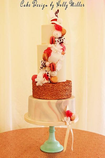 Sweet treats, rose gold and marble! - Cake by Holly Miller