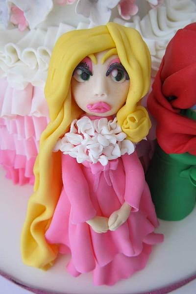 Couture Princess Rapunzel Gumpaste Figurine - Cake by Denise Frenette 