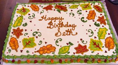 Autumn leaves in 100% Buttercream design - Cake by Nancys Fancys Cakes & Catering (Nancy Goolsby)