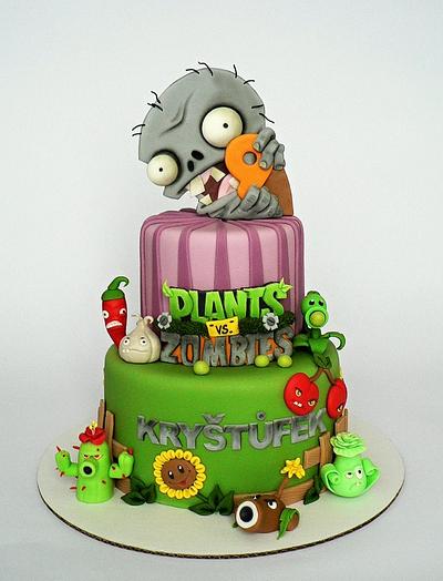 Plants vs Zombie cake - Cake by Martina Matyášová
