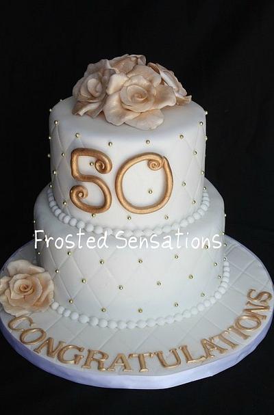 50th wedding anniversary cake - Cake by Virginia