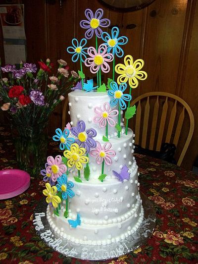 Breezy Blossoms ~ Brittany's 25th Birthday Cake - Cake by Sugar Sweet Cakes
