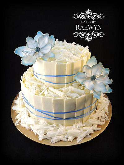 White Chocolate Wedding Cake - Cake by Raewyn Read Cake Design