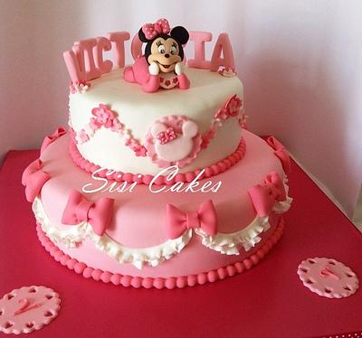 Baby Minnie - Cake by Sisicakes