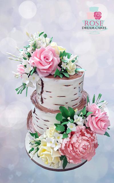 Rustic wedding Cake - Cake by Rose Dream Cakes