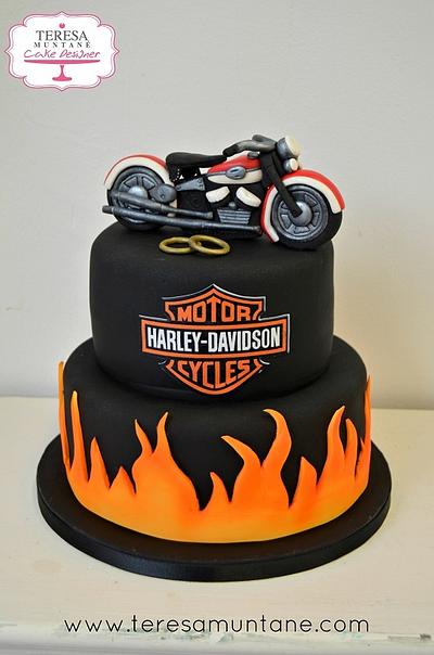Harley davidson wedding cake - Cake by Teresa Muntané