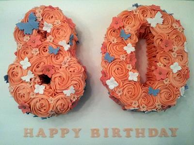 80th birthday cake - Cake by Sarah Poole