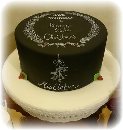 Christmas chalkboard cake  - Cake by Divine Bakes