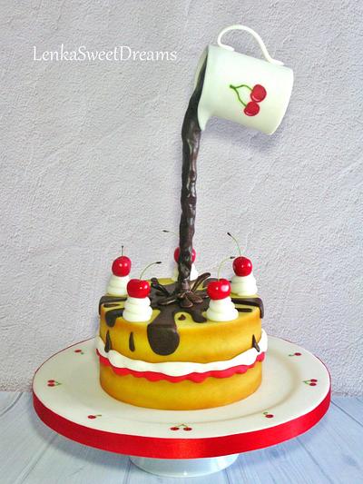 Anti-gravity cake. - Cake by LenkaSweetDreams