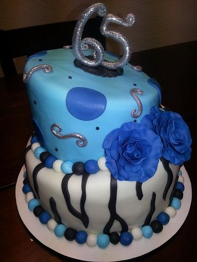 Pretty Blue Birthday - Cake by Danielle Carroll