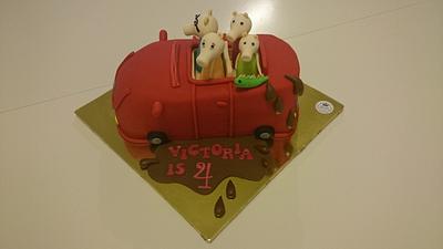 peppa pig car!! - Cake by The Little Cake Factory 
