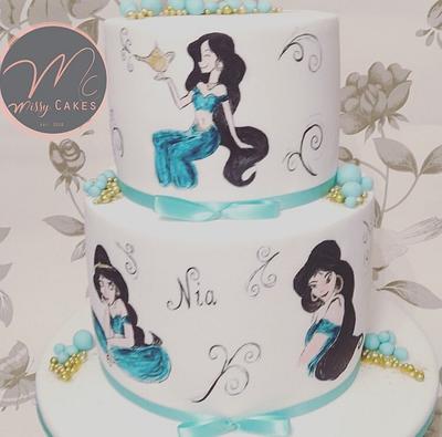 Princess jasmine painted cake  - Cake by Missyclairescakes