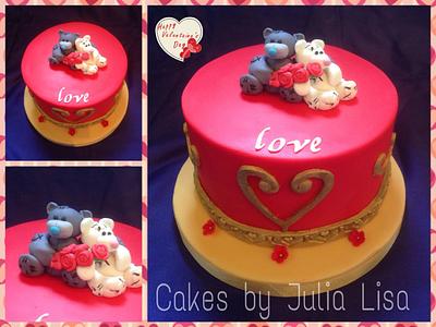 Tatty Teddies Valentine's Cake - Cake by Cakes by Julia Lisa